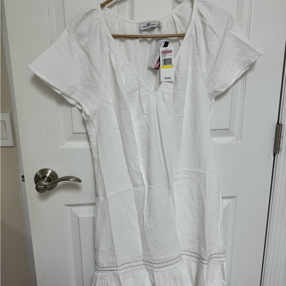 White Short Sleeve Dress